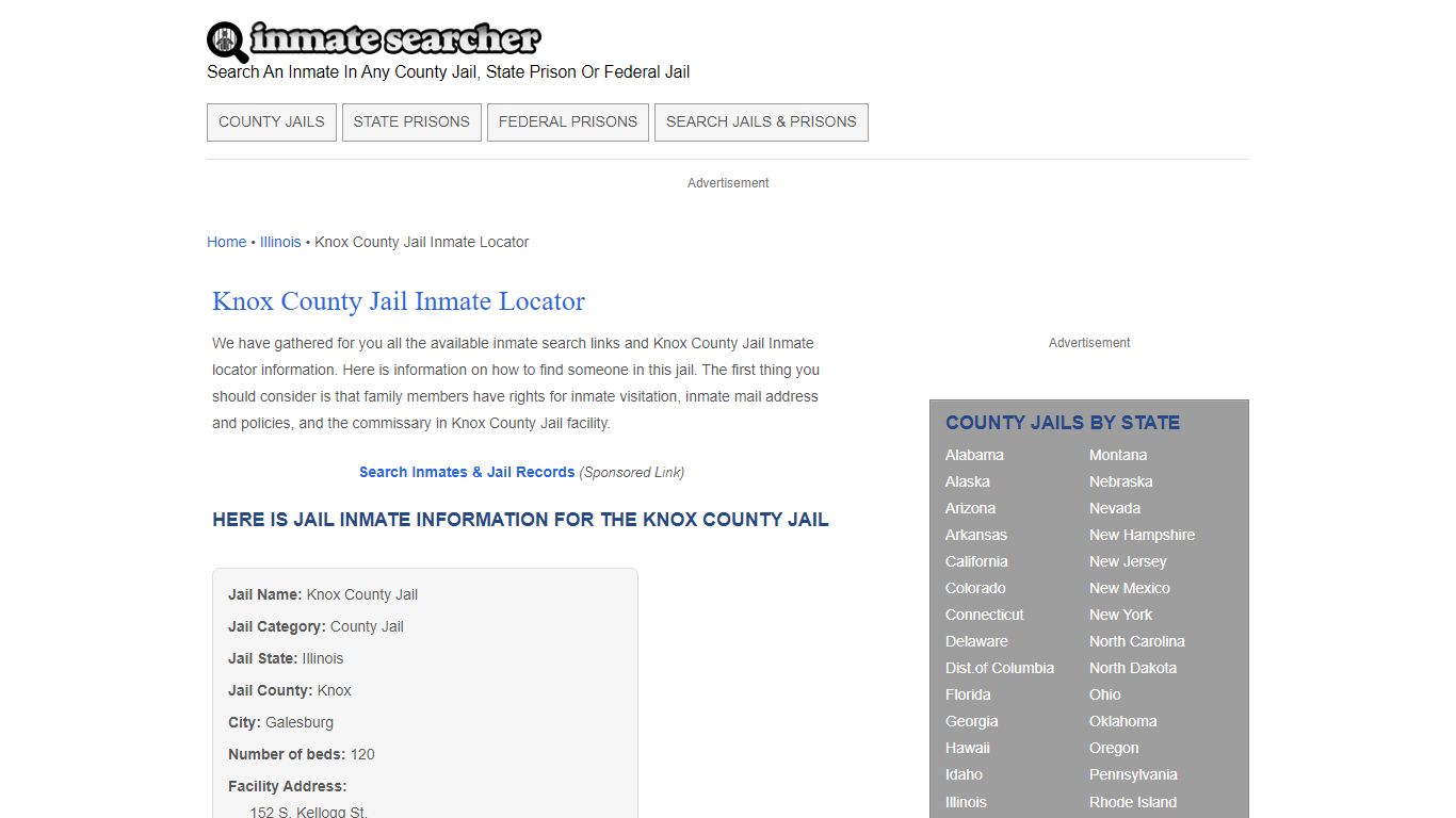 Knox County Jail Inmate Locator - Inmate Searcher